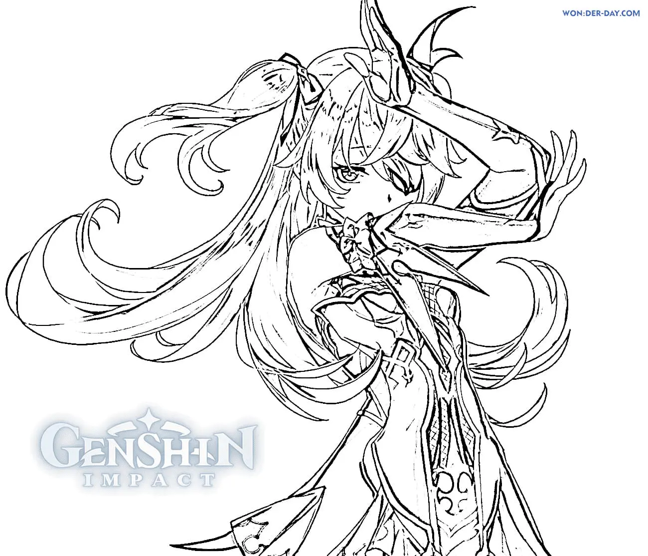 Genshin Impact Coloring Pages To Print Free Printable Coloring Pages