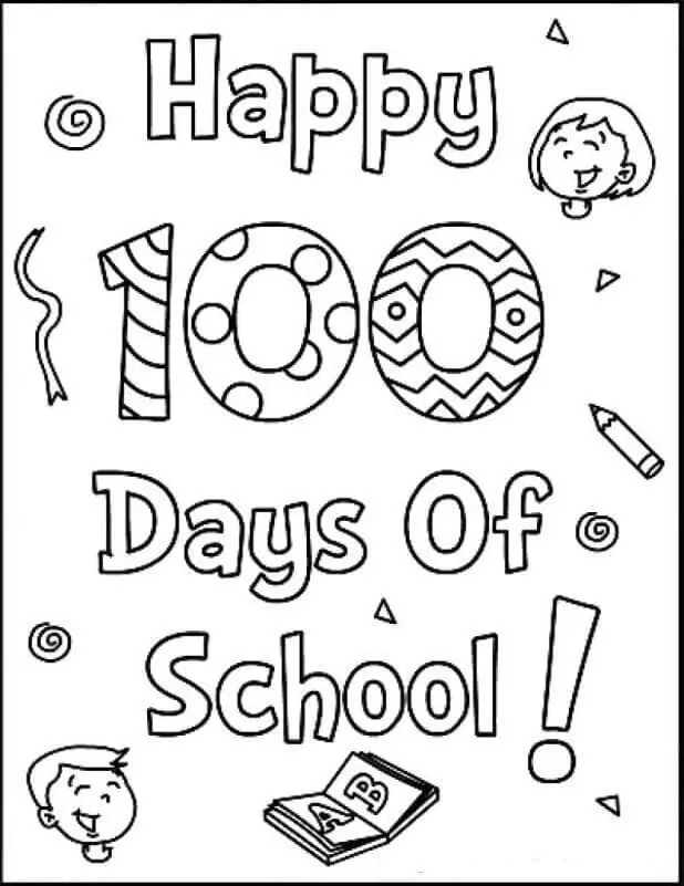 100th Day Of School Coloring pages 1