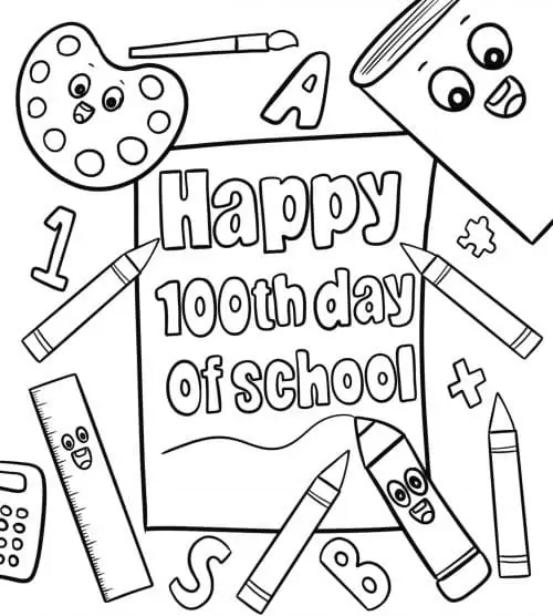 100th Day Of School Coloring pages 2