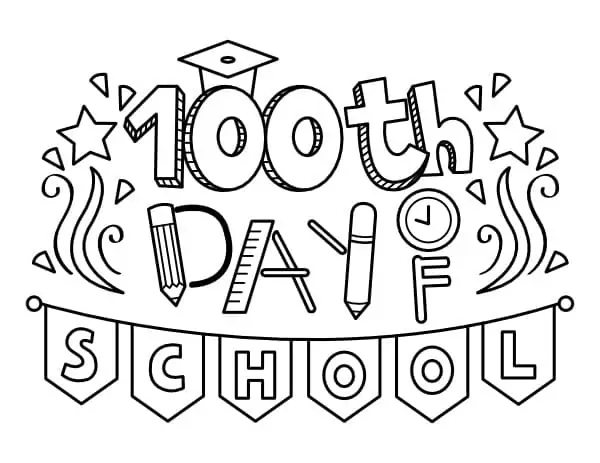 100th Day Of School Coloring pages 3