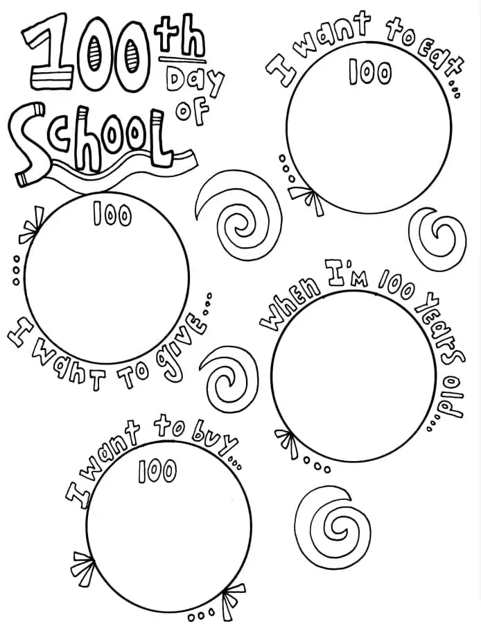 100th Day Of School Coloring pages 4