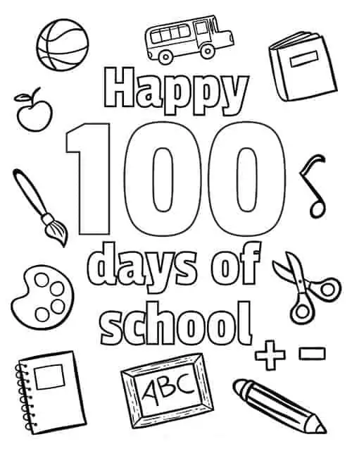 100th Day Of School Coloring pages 5