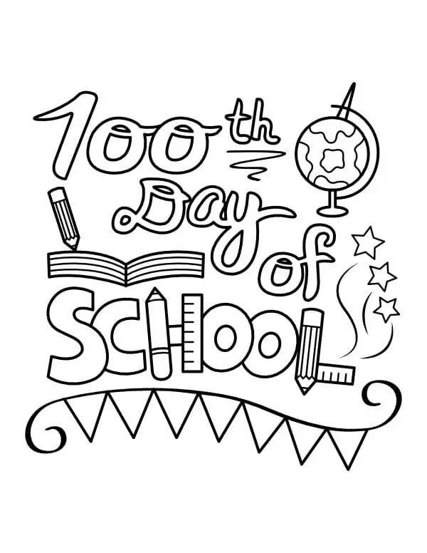 100th Day Of School Coloring pages 7