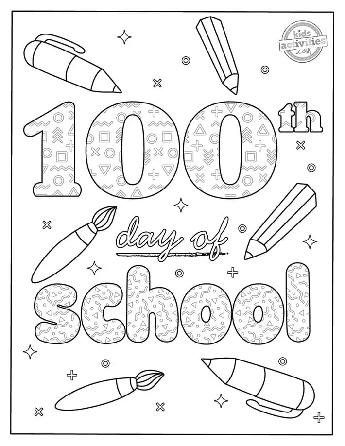 100th Day Of School Coloring pages 8