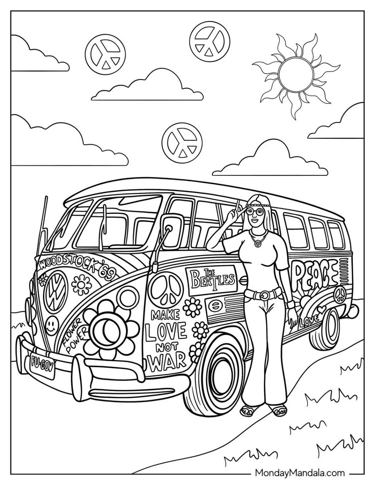 60s Coloring Pages 21