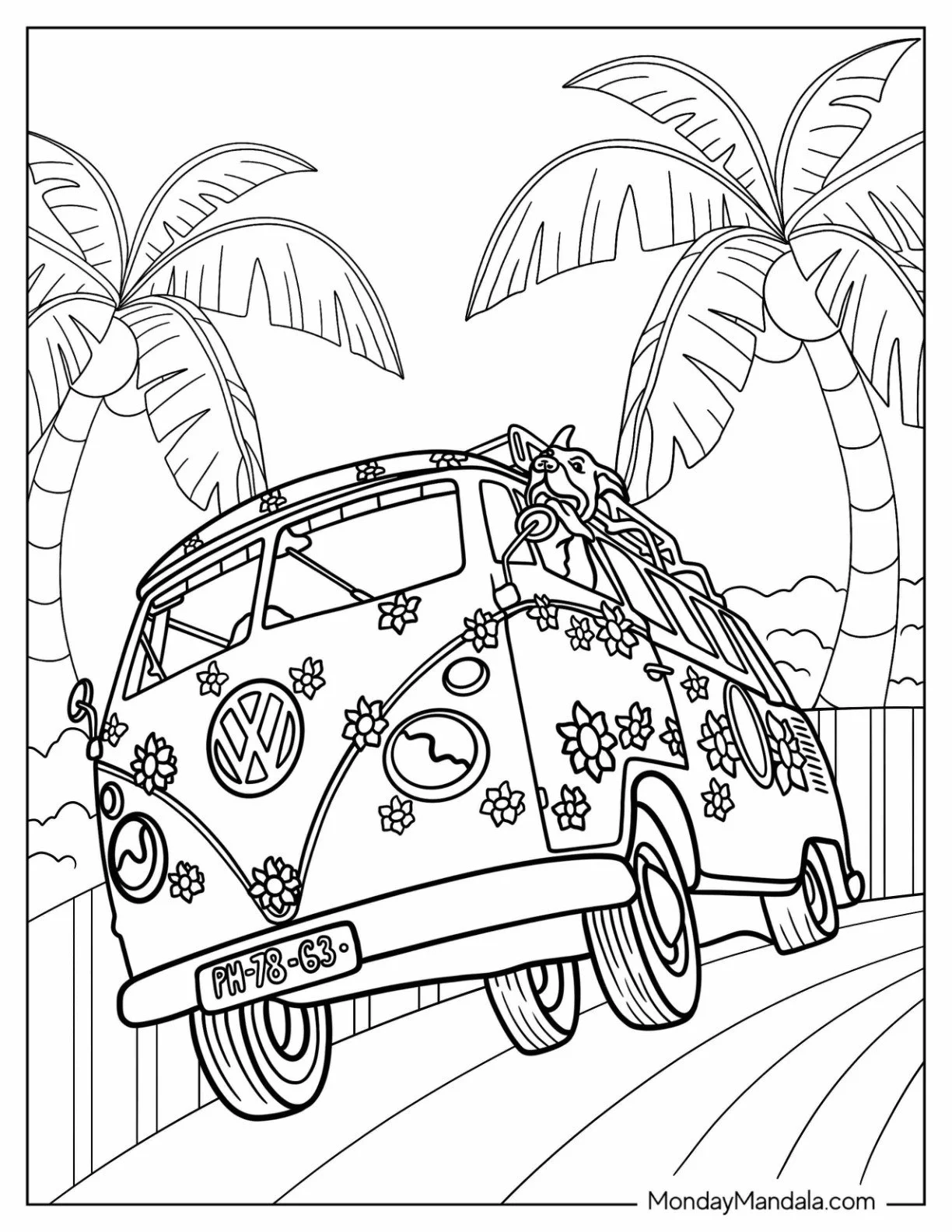 60s Coloring Pages 4