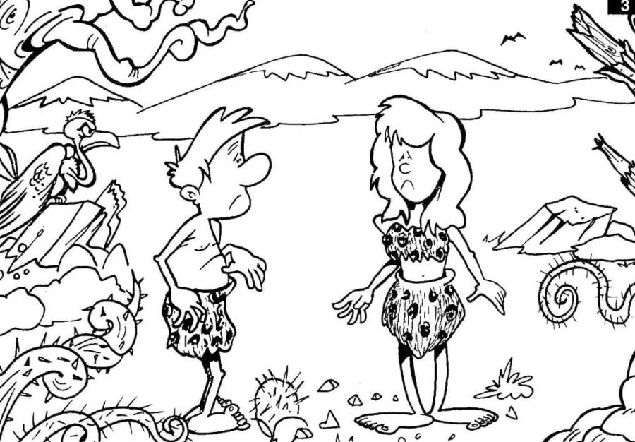 Desenhos de Adao E Eva Para Colorir 84