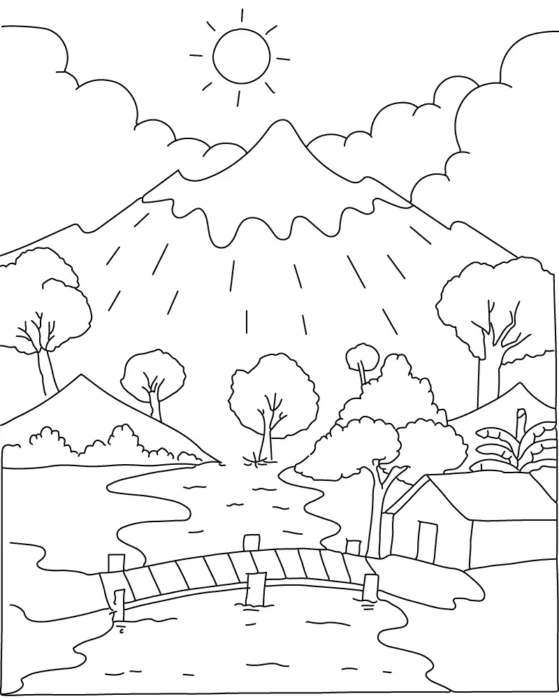 Paisagens Para Adultos Para Colorir 10