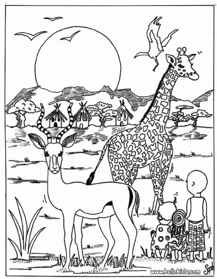 Desenhos de Africa Para Colorir 2