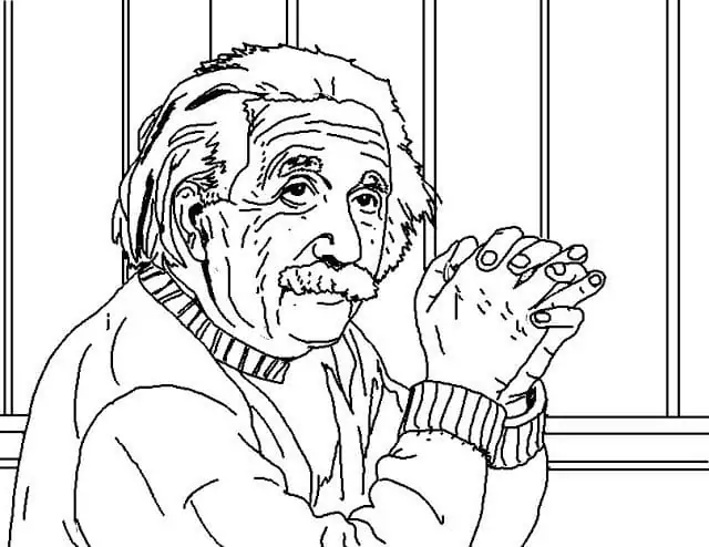 Albert Einstein Coloring pages 10