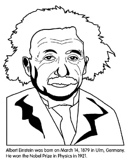 Albert Einstein Coloring pages 11