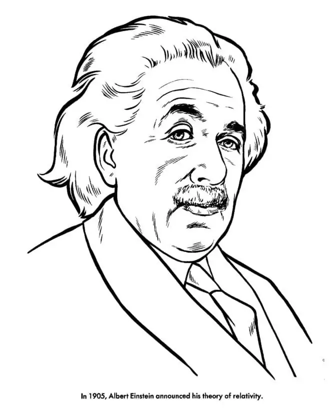 Albert Einstein Coloring pages 12