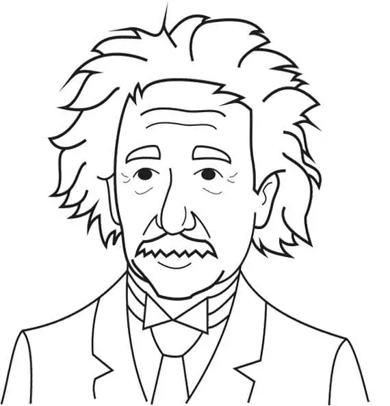 Albert Einstein Coloring pages 3