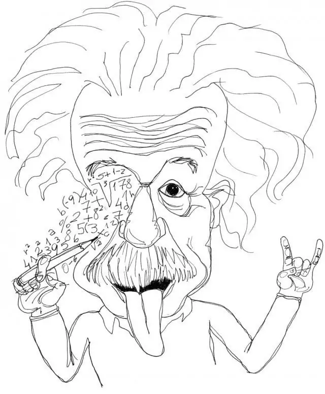 Albert Einstein Coloring pages 4