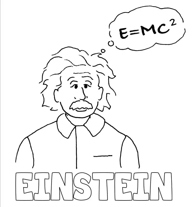 Albert Einstein Coloring pages 6