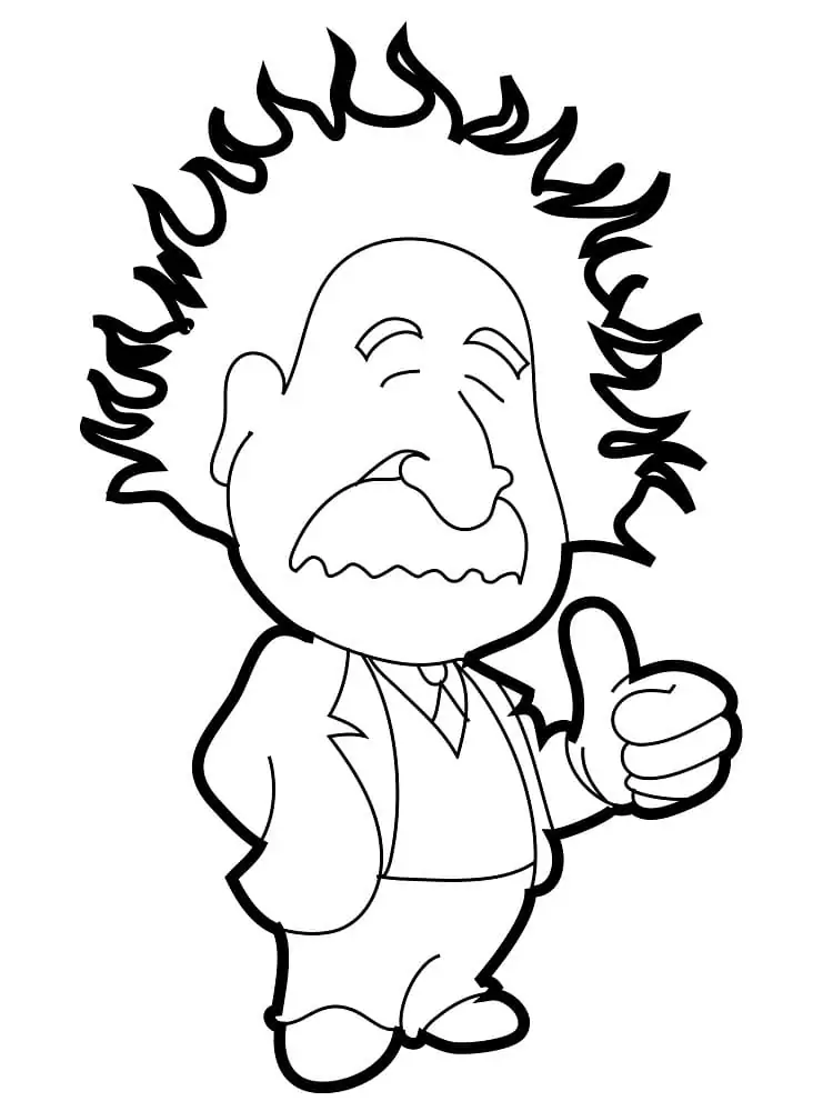 Albert Einstein Coloring pages 7