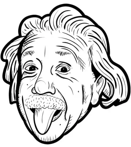 Albert Einstein Coloring pages 8