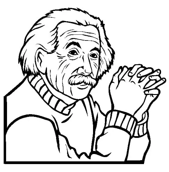 Albert Einstein Coloring pages 9