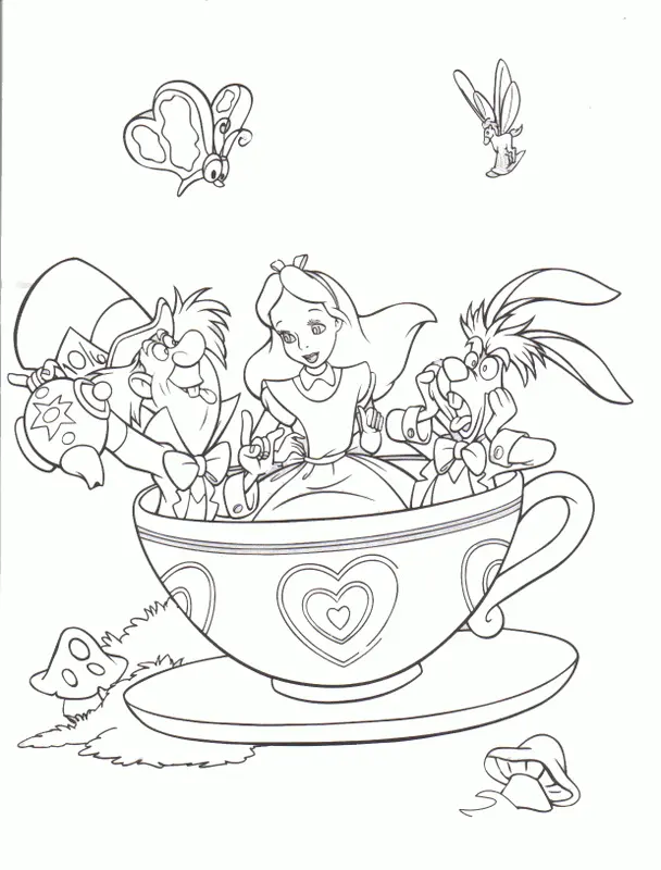 Alice im Wunderland Ausmalbilder 54