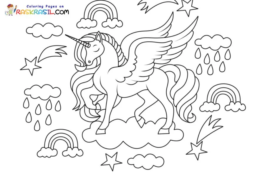 Alicorn Coloring Pages 1