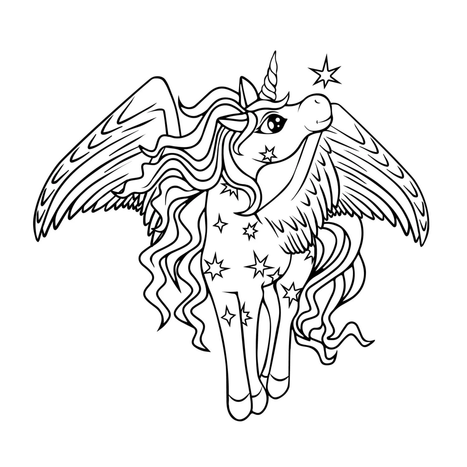 Alicorn Coloring Pages 17