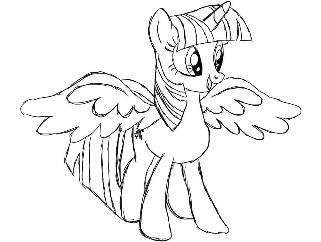 Alicorn Coloring Pages 28