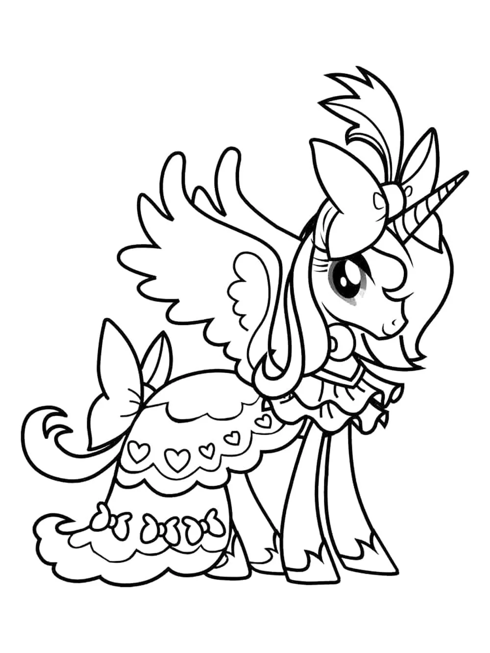 Alicorn Coloring Pages 6