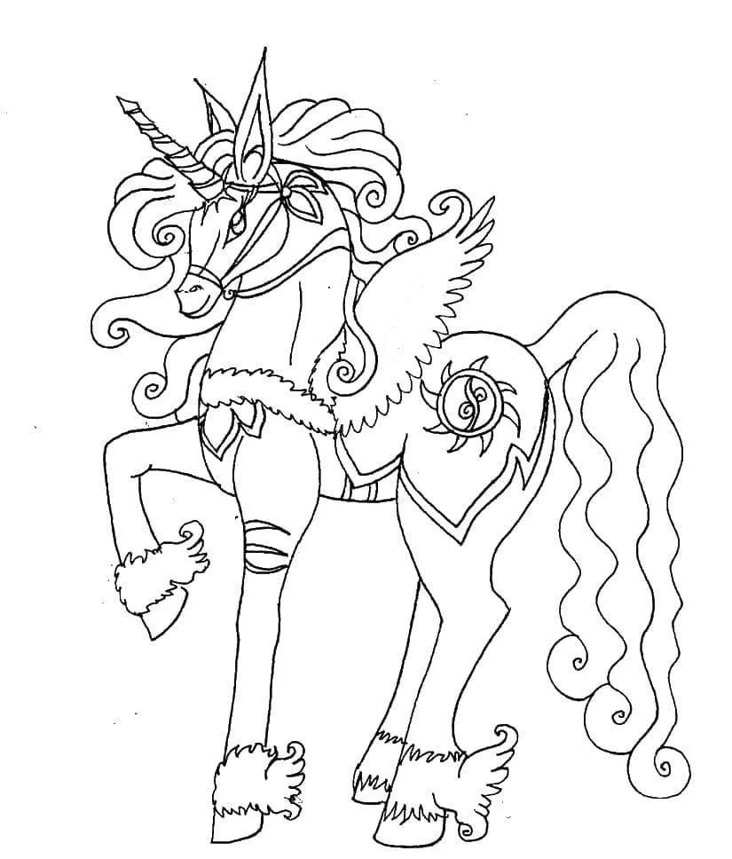 Alicorn Coloring Pages 9