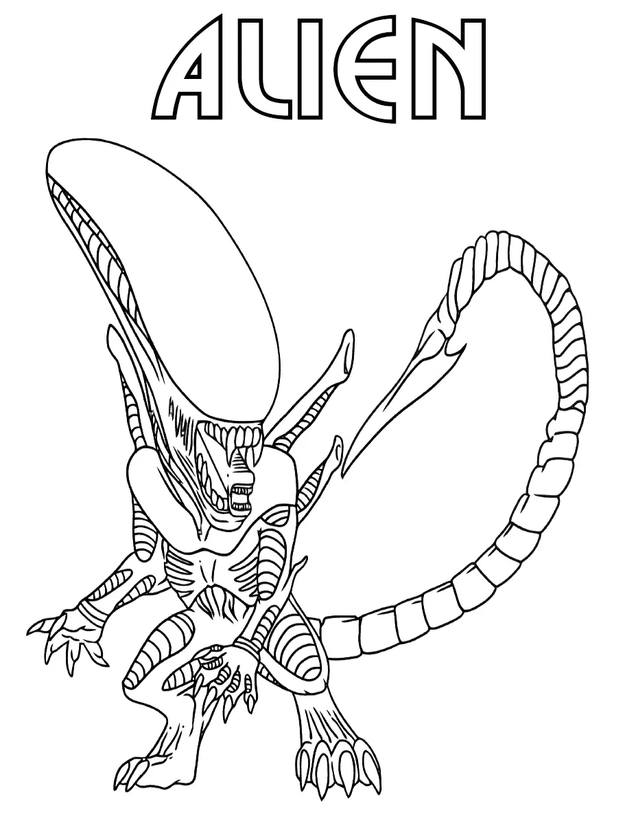 Desenhos de Alien Para Colorir 9