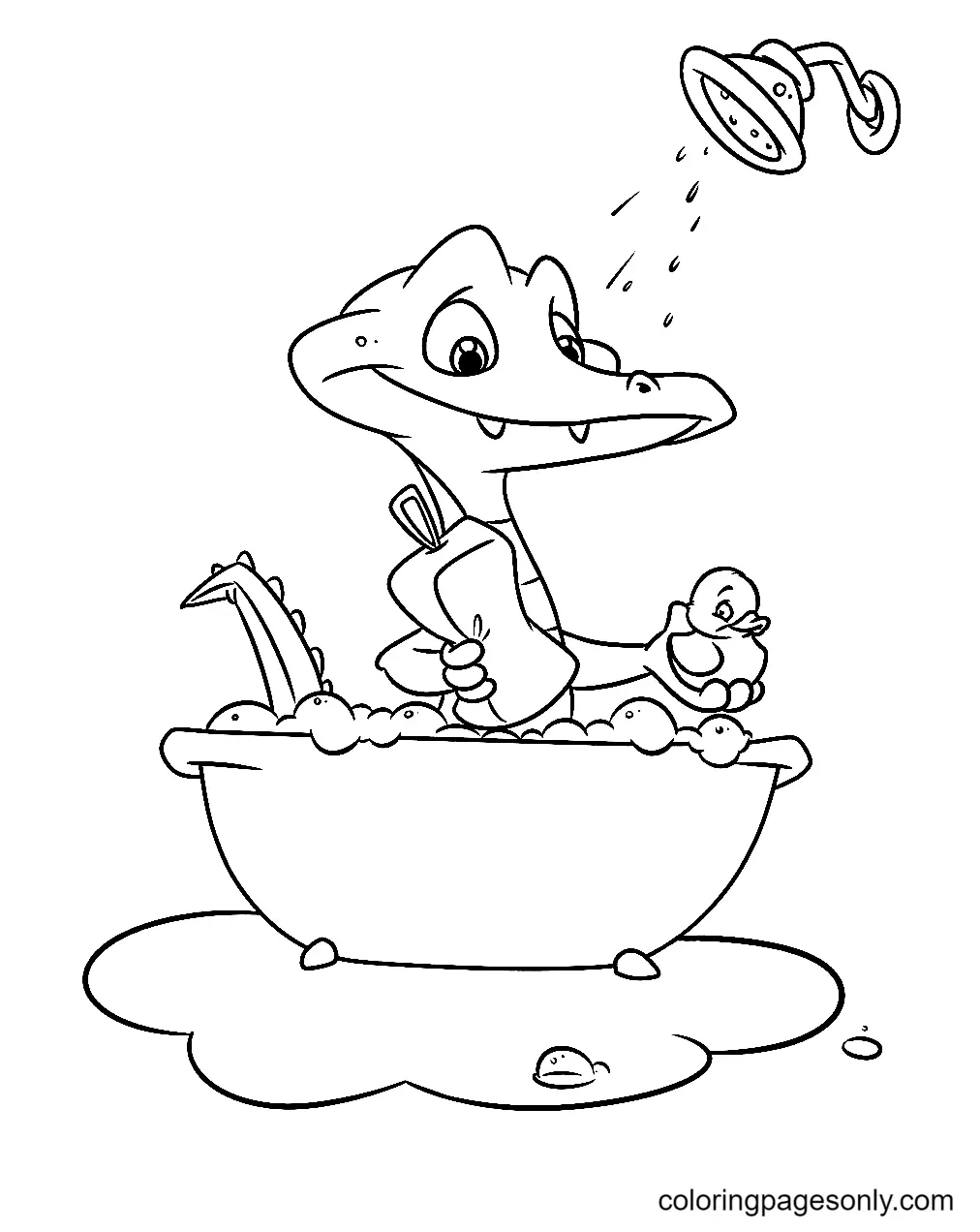 Desenhos de Jacare Para Colorir 52