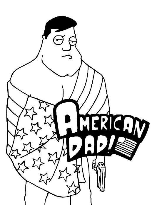 Desenhos de American Dad Para Colorir