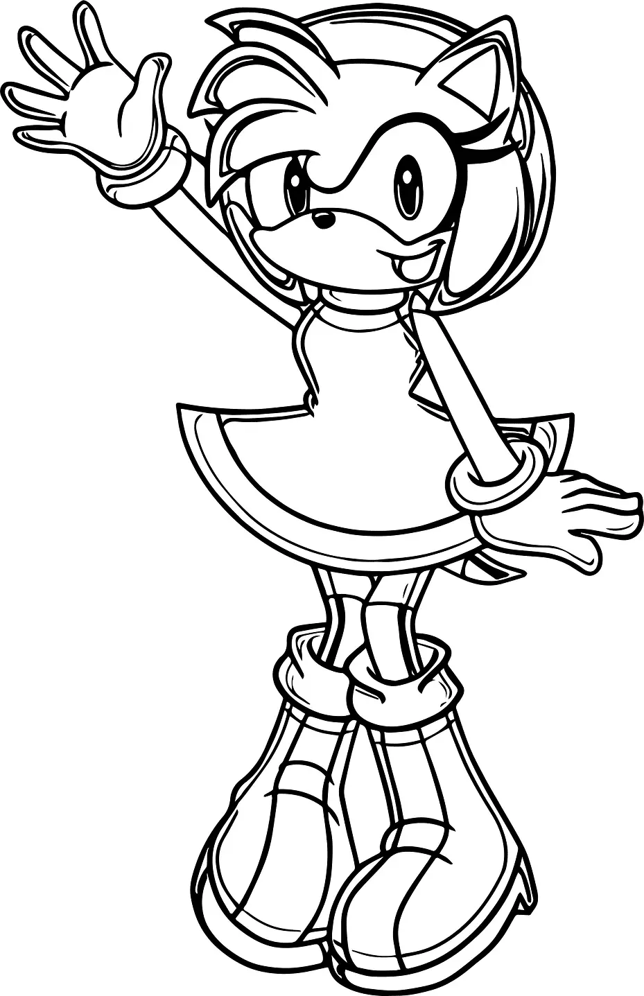 Desenhos de Amy Rose Para Colorir 51