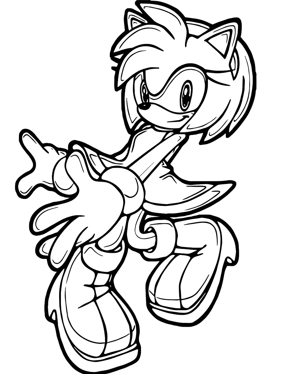 Amy Rose Coloring Pages 55