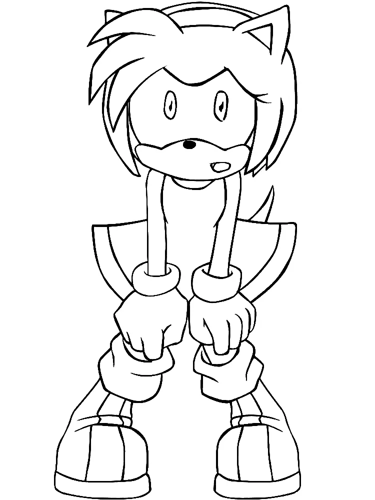 Amy Rose Para Colorear 62