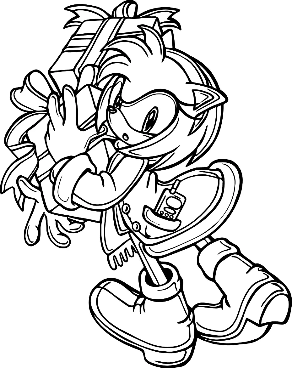 Desenhos de Amy Rose Para Colorir 64