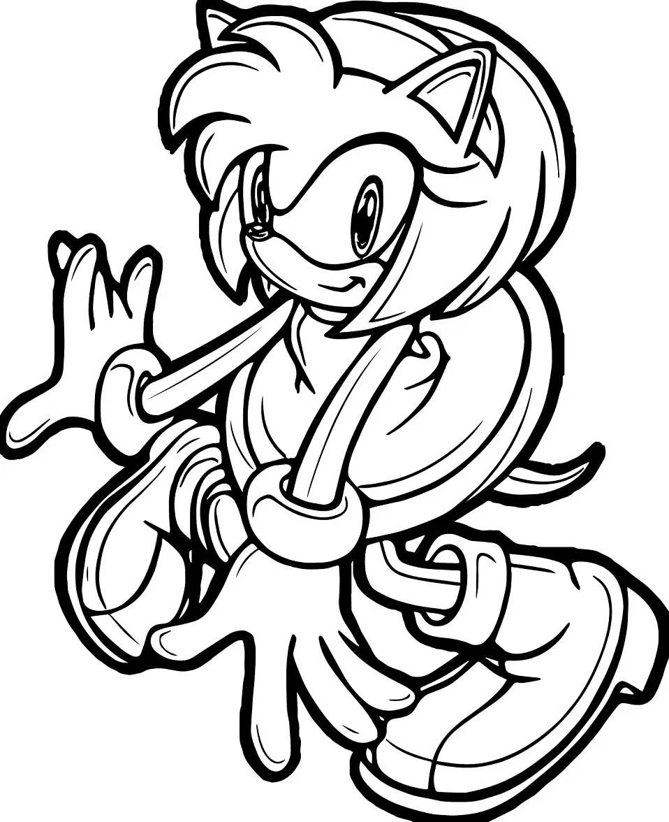 Amy Rose Para Colorear 65