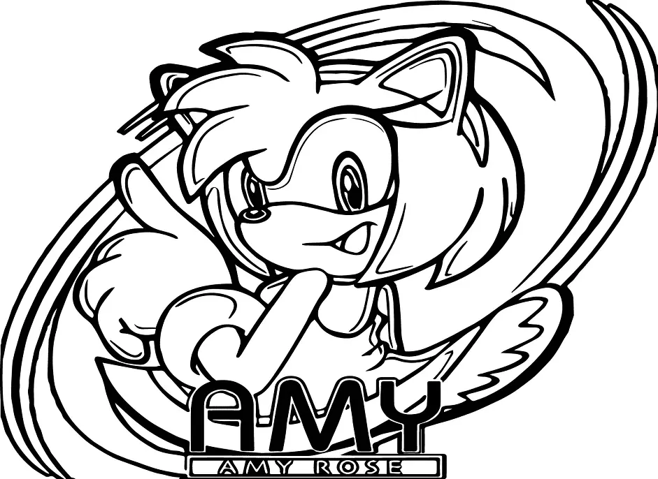 Amy Rose Para Colorear 68