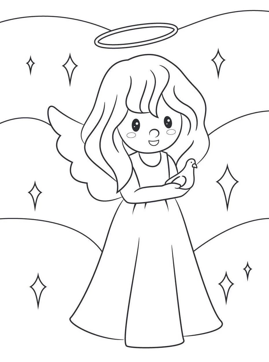 Desenhos de Angel Para Colorir 72