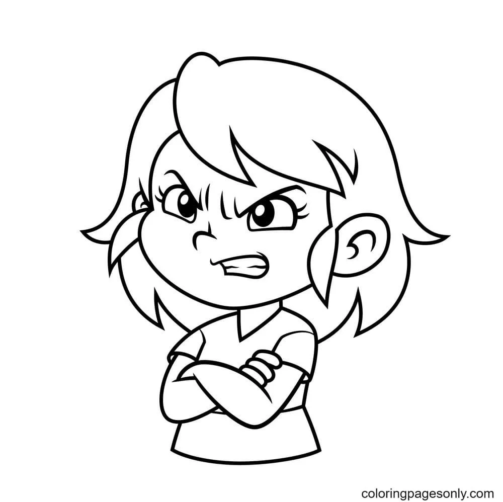 Angry Face Coloring Pages 1