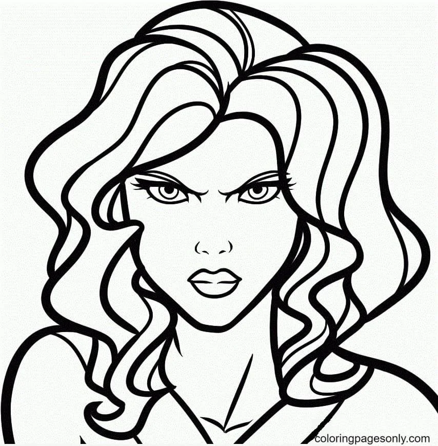 Angry Face Coloring Pages 11