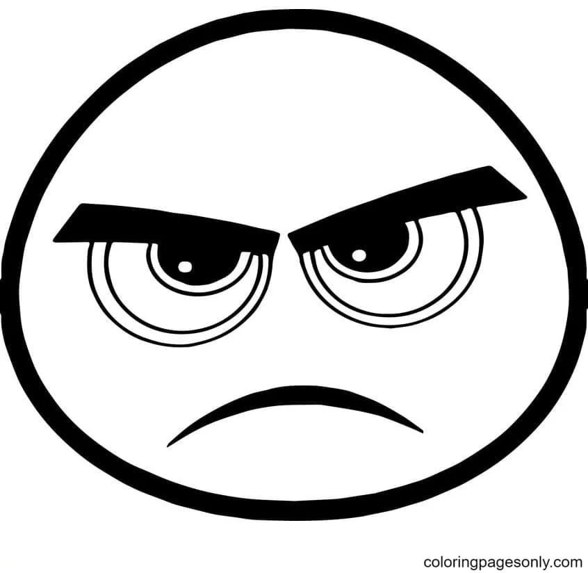 Angry Face Coloring Pages 12