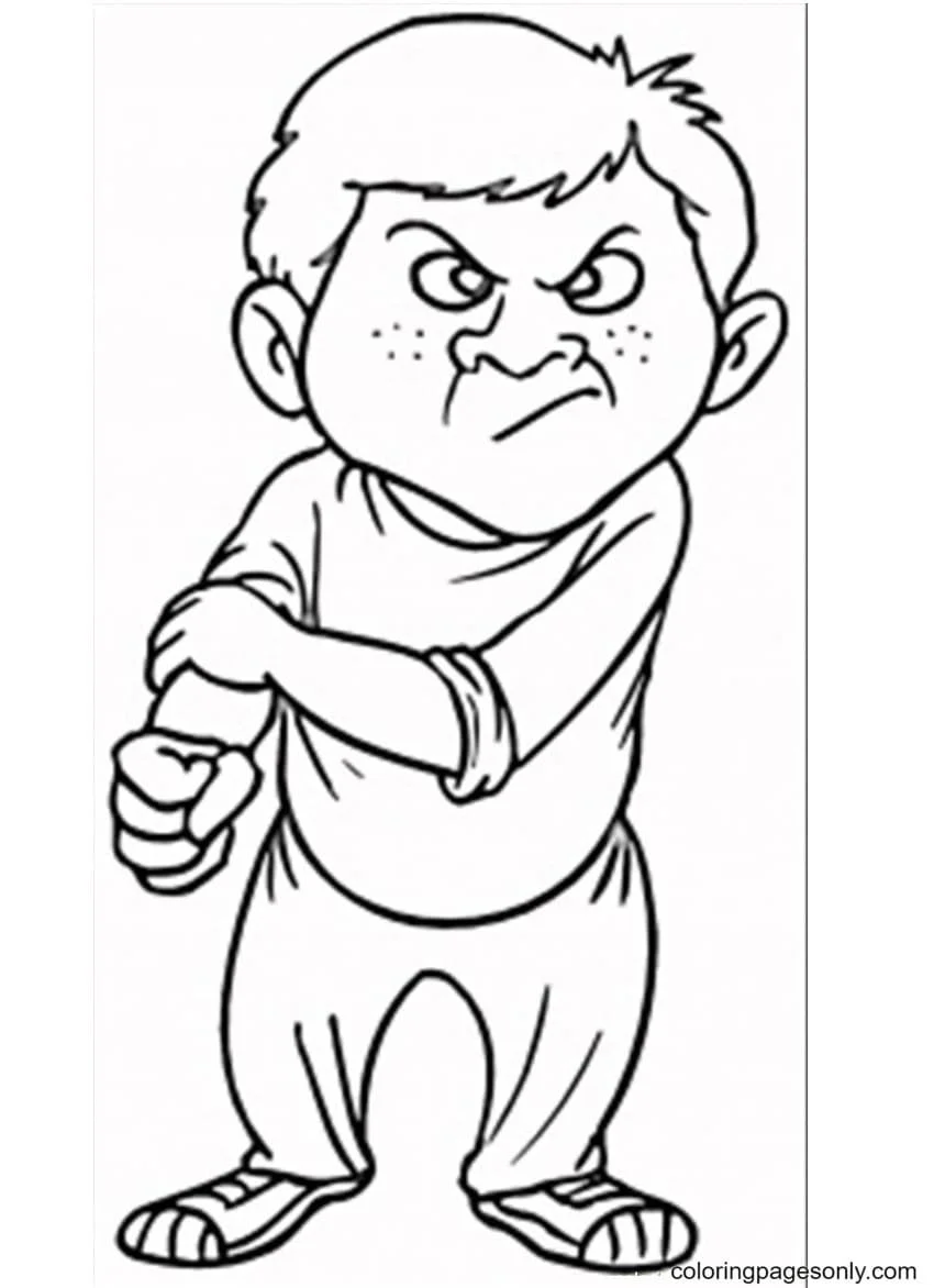 Angry Face Coloring Pages 15