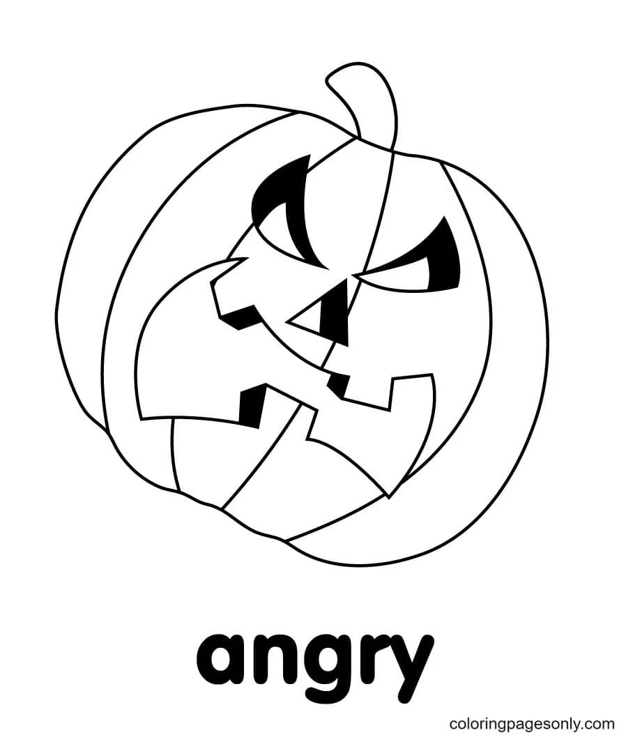 Angry Face Coloring Pages 17