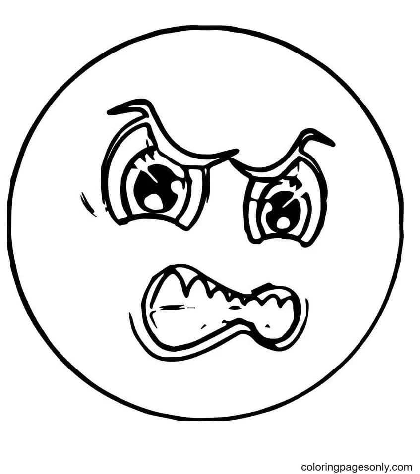 Angry Face Coloring Pages 26