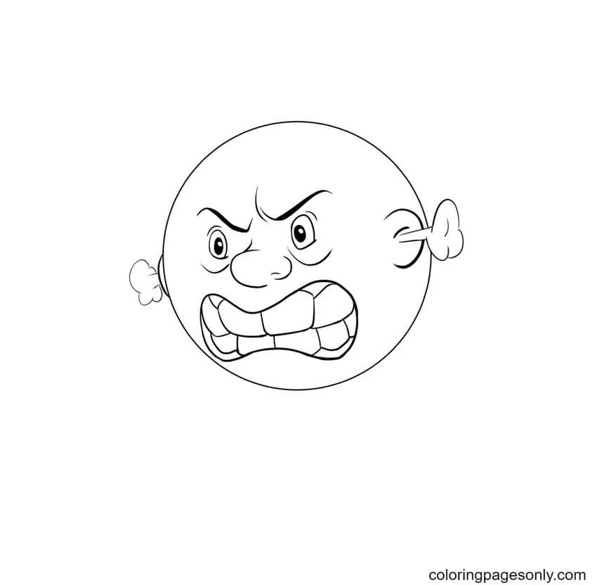 Desenhos de Angry Face Para Colorir