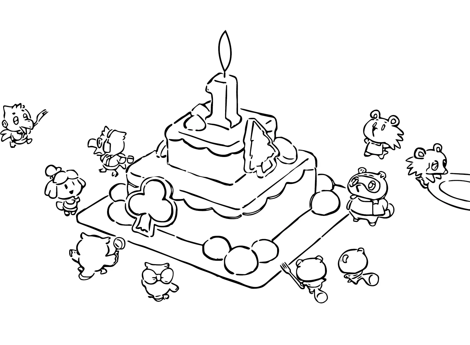 Animal Crossing Coloring Pages 3