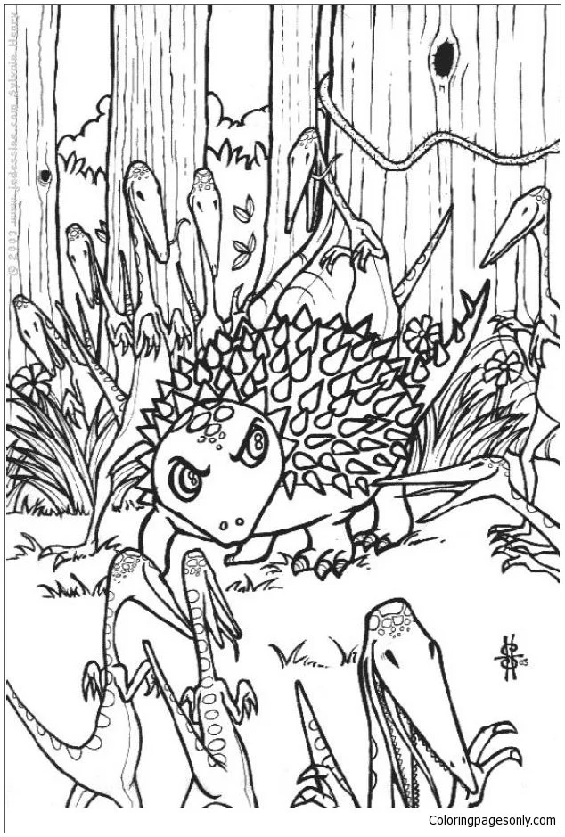 Ankylosaurus Coloring Pages