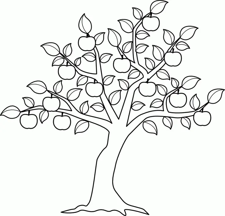 Apple Tree Coloring Pages 10