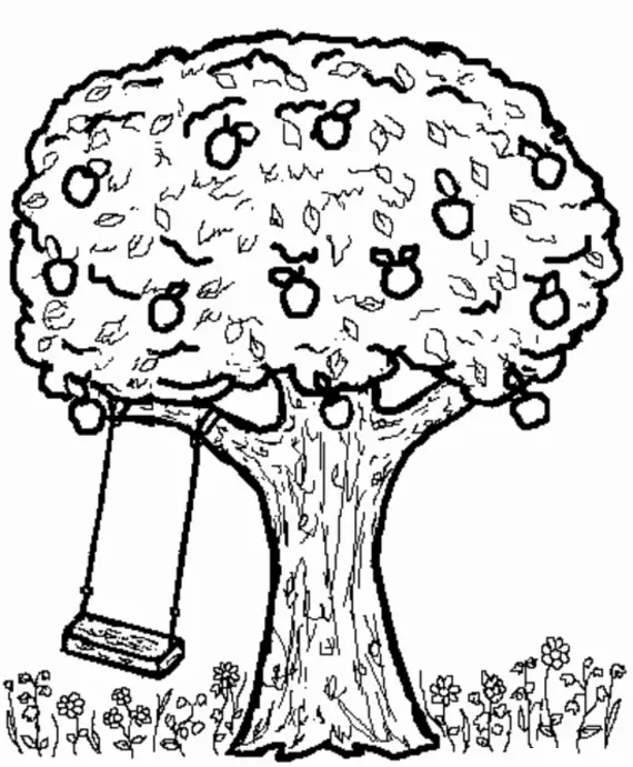 Apple Tree Coloring Pages 23