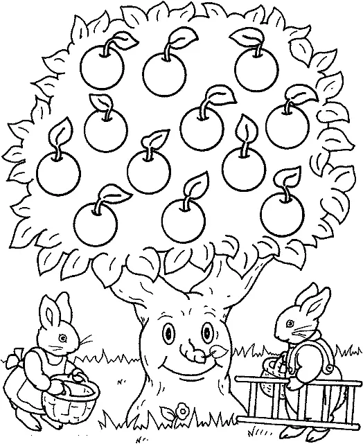 Apple Tree Coloring Pages 27